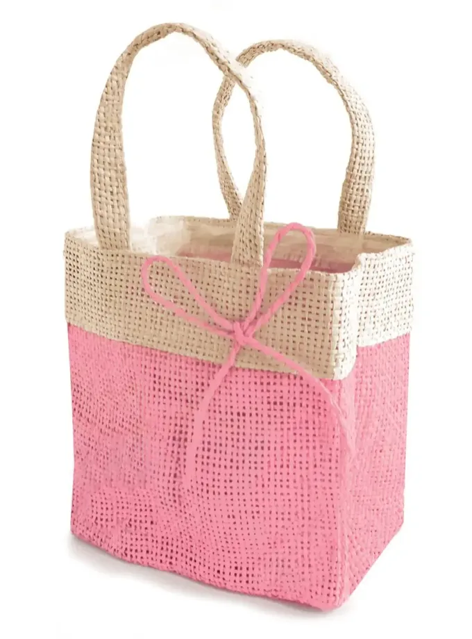 Shopper in Juta Colorata Rosa modello Fiji