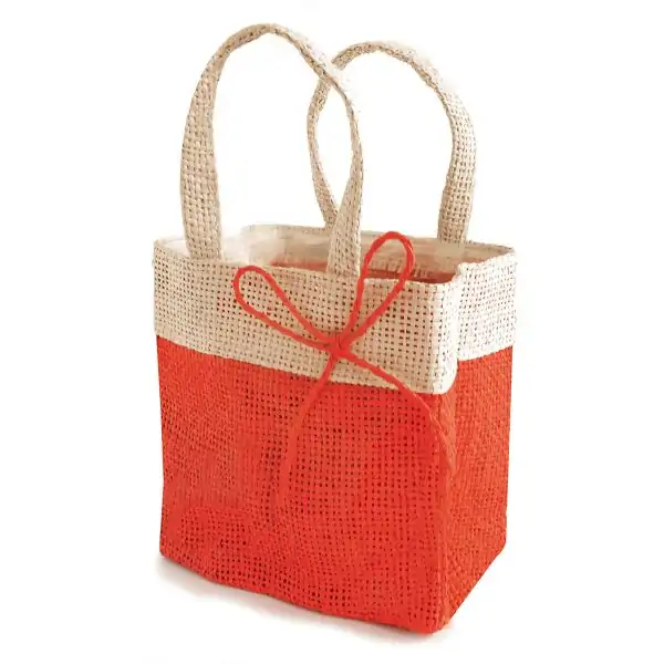 Shopper in Juta Colorata Rossa modello Fiji