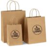Shoppers avana maniglia ritorta PERSONALIZZATE con stampa Logo a 1 colore