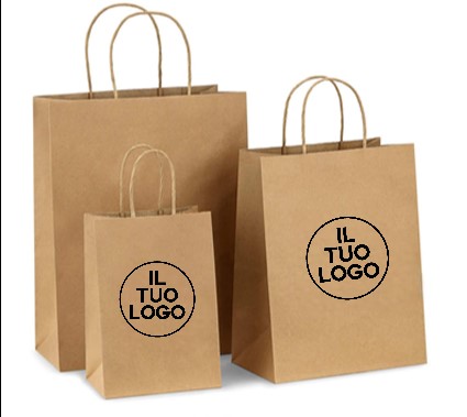 Shoppers avana maniglia ritorta PERSONALIZZATE con stampa Logo a 1 colore