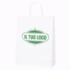 Shoppers bianche maniglia ritorta PERSONALIZZATE