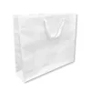 Shopper carta lusso Bianca con manici in gros grain