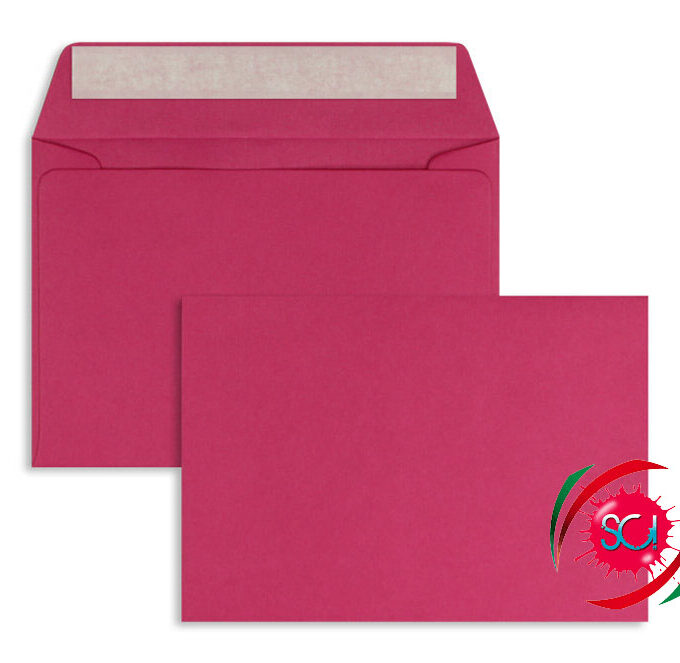 Buste da lettera in carta colorata Rosa Scuro