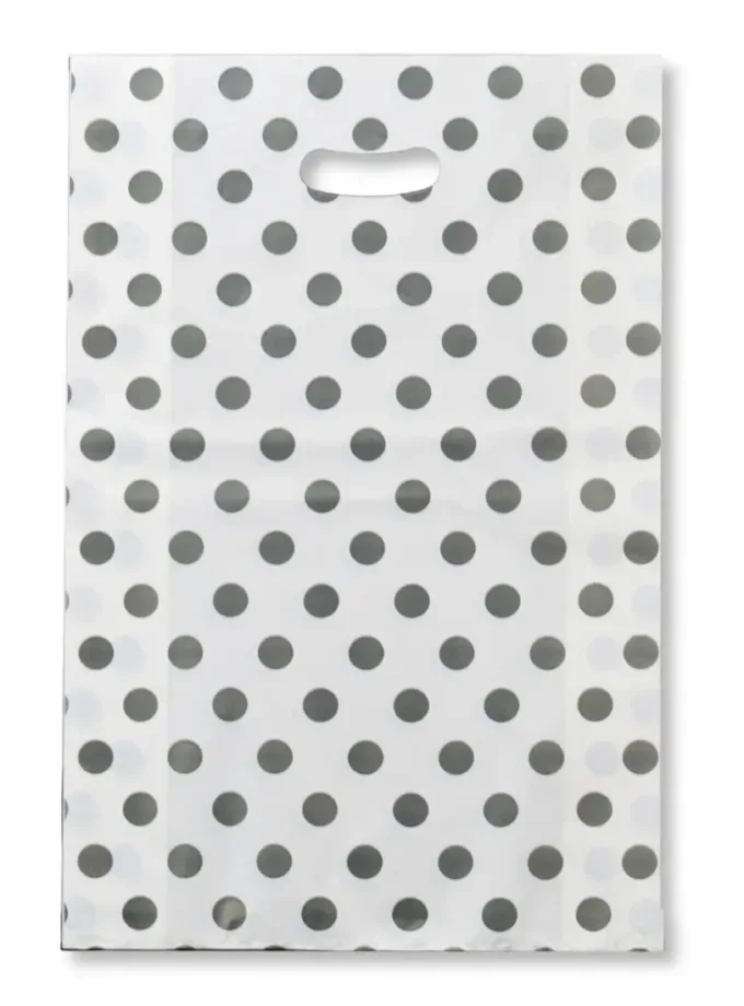 Shopper in Plastica bianche fantasia Pois