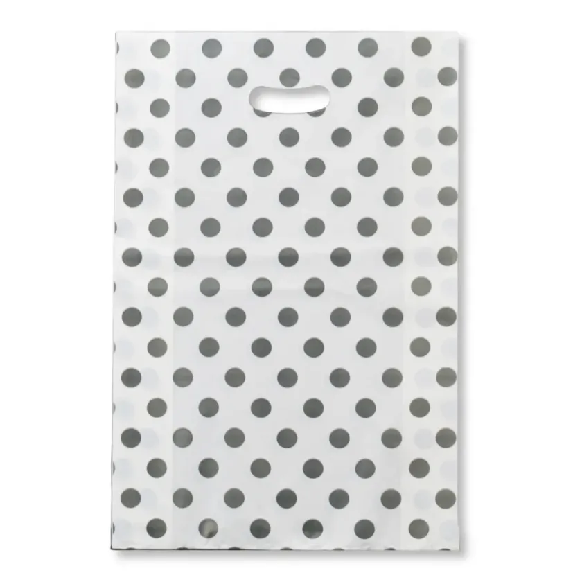 Shopper in Plastica bianche fantasia Pois