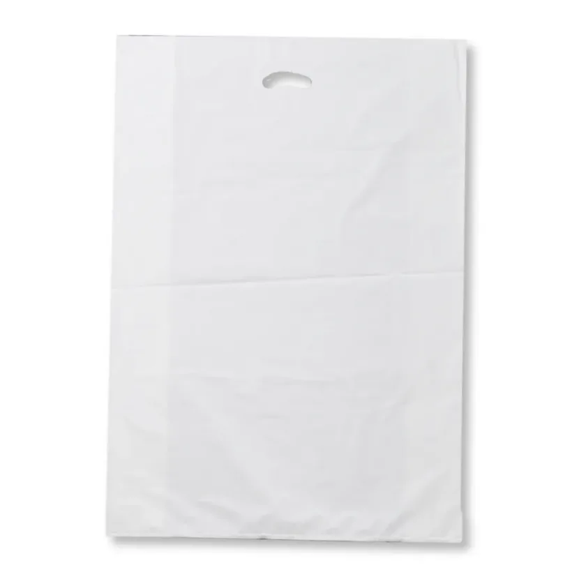 Shopper in Plastica Maxi bianche manico a fagiolo