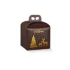 Scatola per panettone alto Marrone con scritta oro