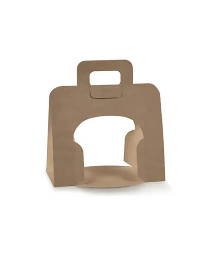 Shopper astuccio avana porta panettone con manico