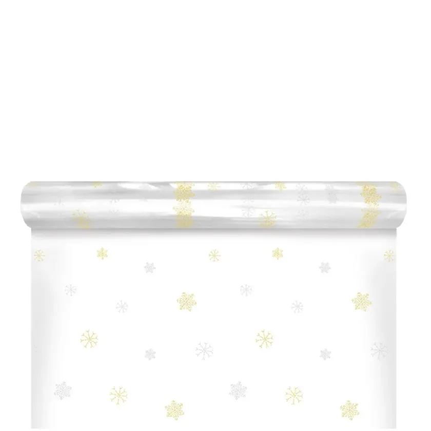 Bobina Cellophane con stampa Fiocchi di Neve
