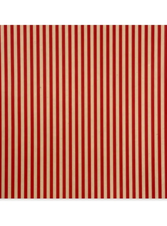 Carta regalo avana in fogli fantasia Righe Rosse