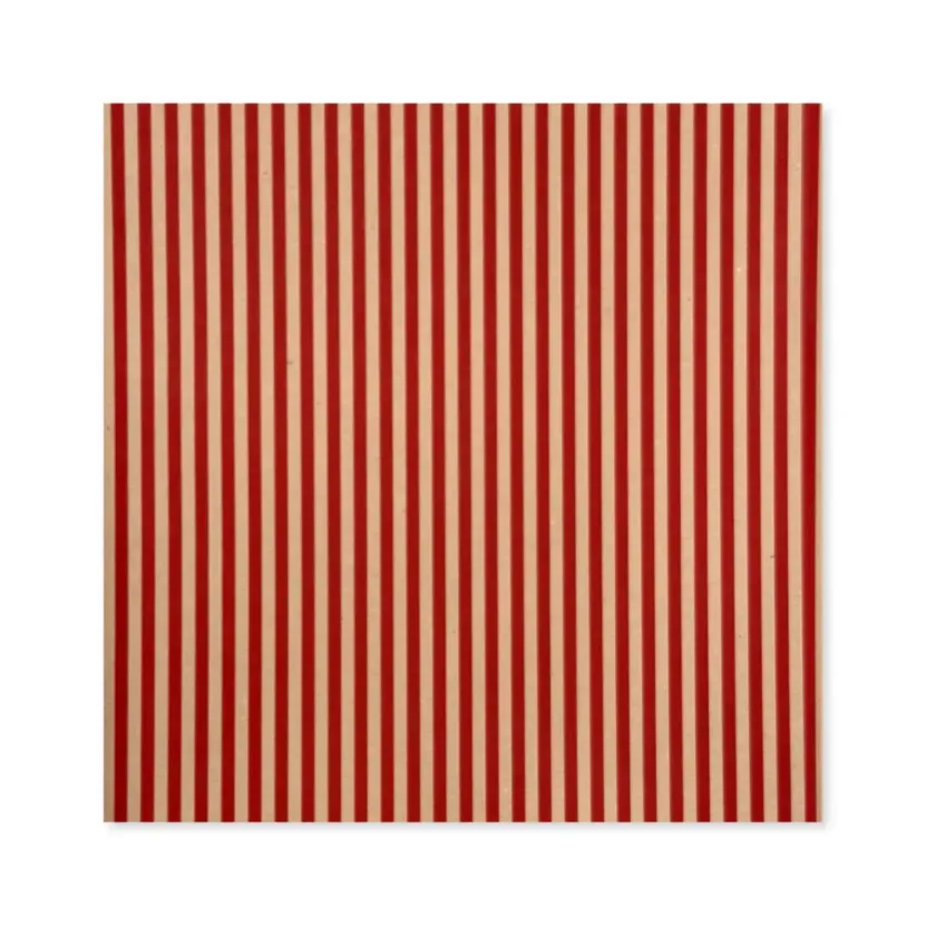 Carta regalo avana in fogli fantasia Righe Rosse
