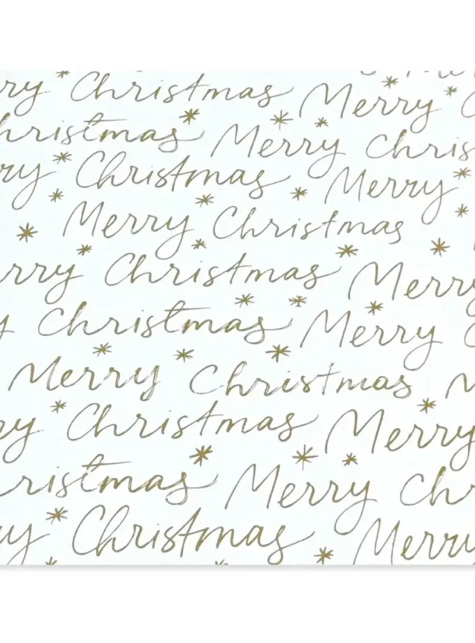 Carta regalo in fogli bianca Merry Christmas