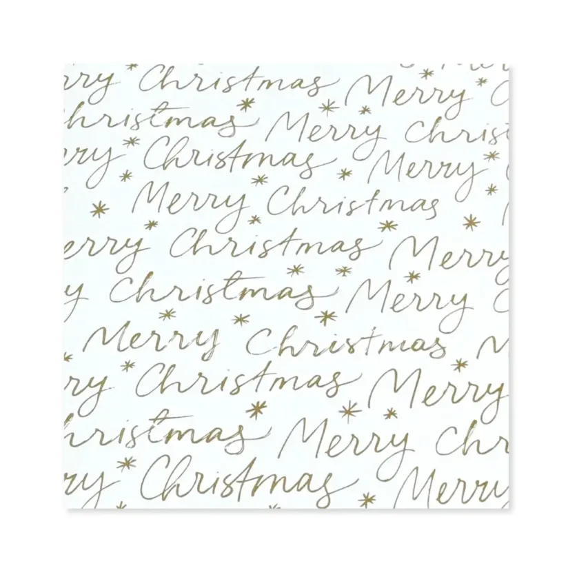 Carta regalo in fogli bianca Merry Christmas