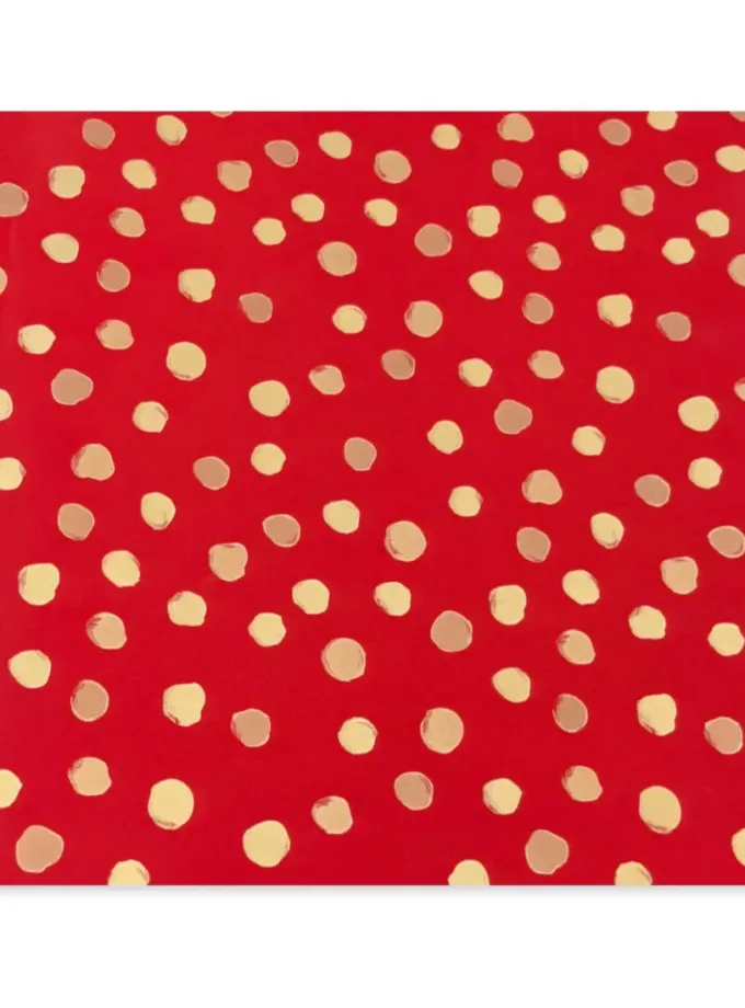 Carta regalo in fogli fantasia Macchioline rosse