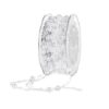 Nastro decorativo con perline bianche