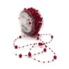Nastro decorativo con perline rosse
