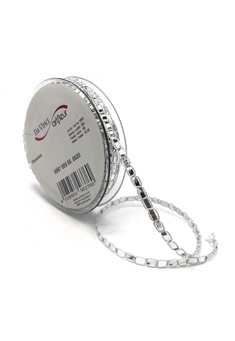 Nastro decorativo Strass Argento