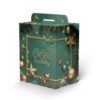 Scatola in cartone verde con stampa Christmas Coming