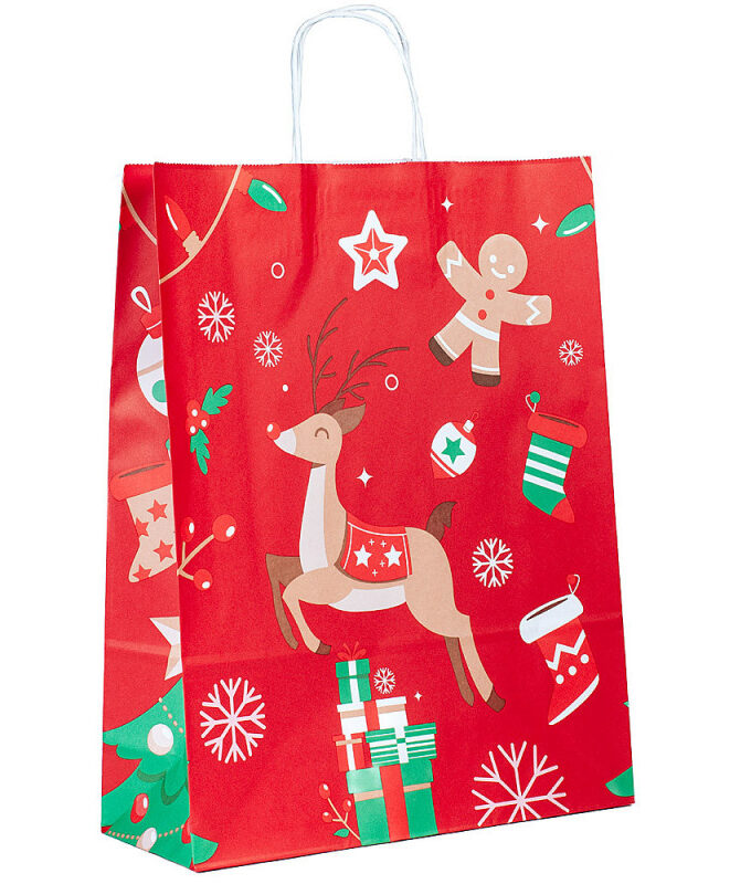 Shopper eco in carta decori Natalizi