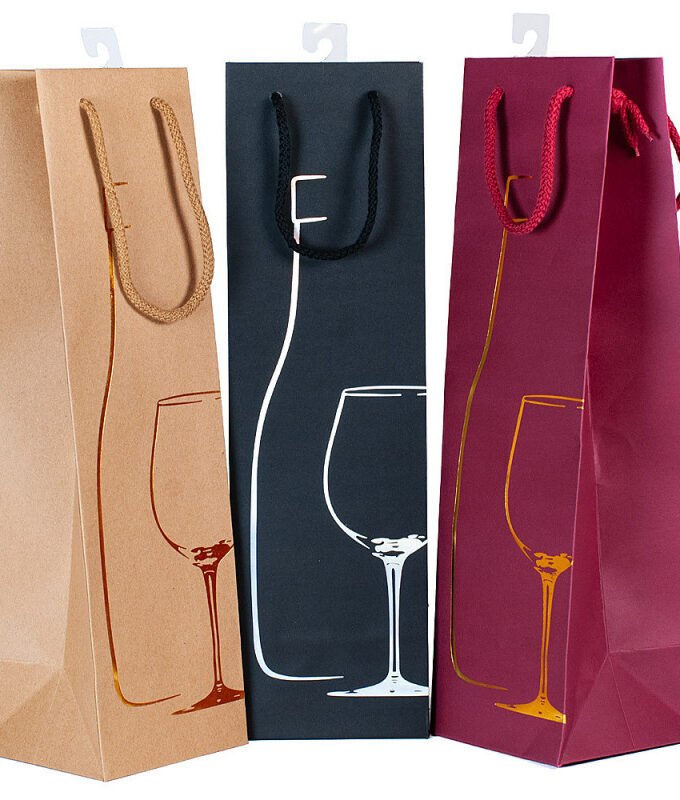 Shopper portabottiglie fantasia Enoteca