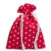 Sacchetti in cotone rosso fantasia Stelline