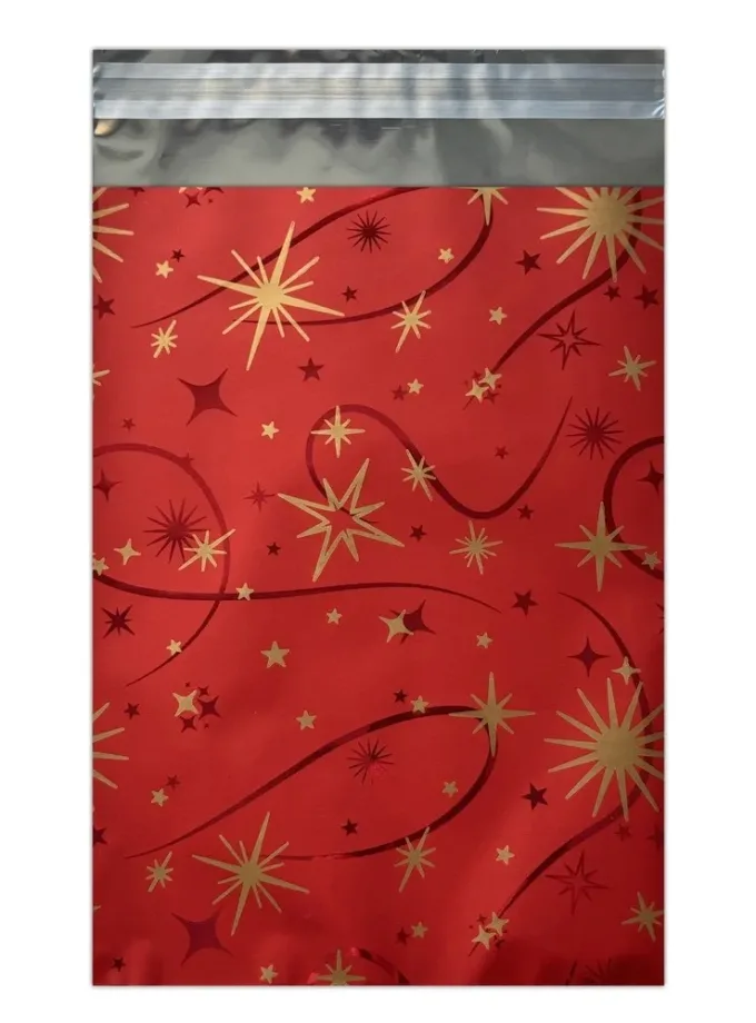 Bustine Regalo in polipropilene rossi fantasia Natalizia