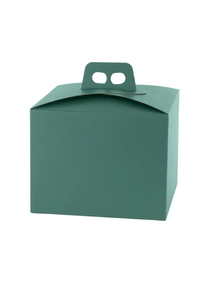 Scatole porta panettone quadrella verde
