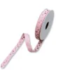 Nastro in tessuto rosa con stampa cuoricini