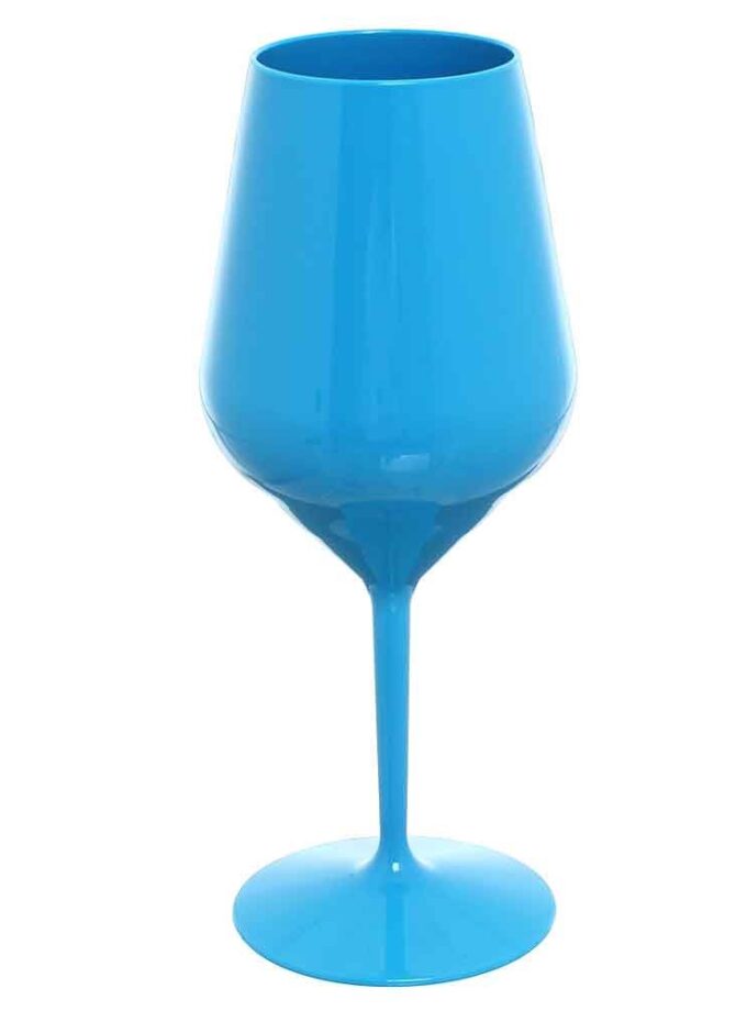 Calici vino e cocktail infrangibili colorati riutilizzabili BLU
