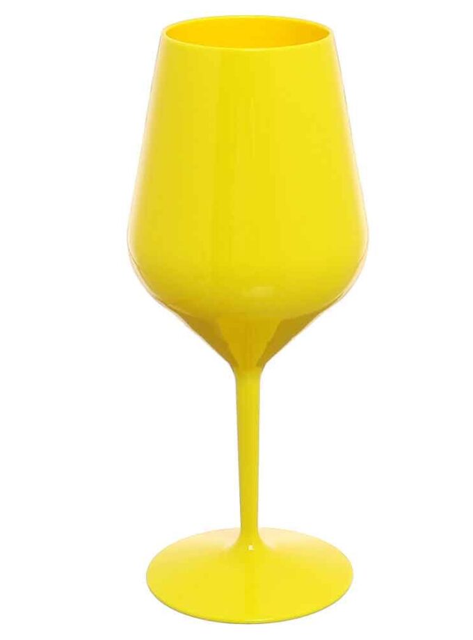 Calici vino e cocktail infrangibili colorati riutilizzabili GIALLO