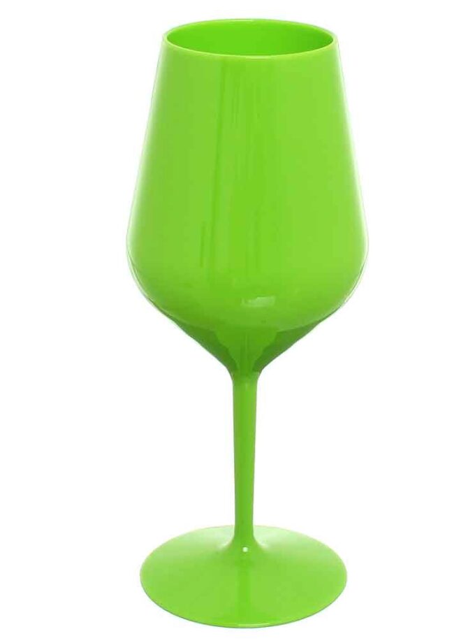 Calici vino e cocktail infrangibili colorati riutilizzabili VERDE FLUO