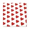 Fogli carta regalo bianca Cuori Rossi