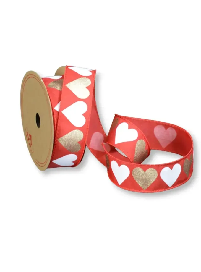 Nastro in tessuto rosso Big Heart