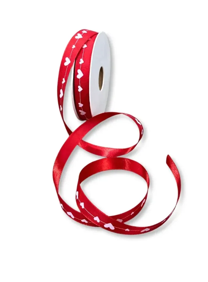 Nastro in tessuto Heart in Chains rosso