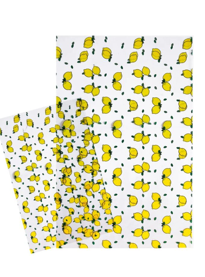 Sacchetti per alimenti trasparenti fantasia Limoni