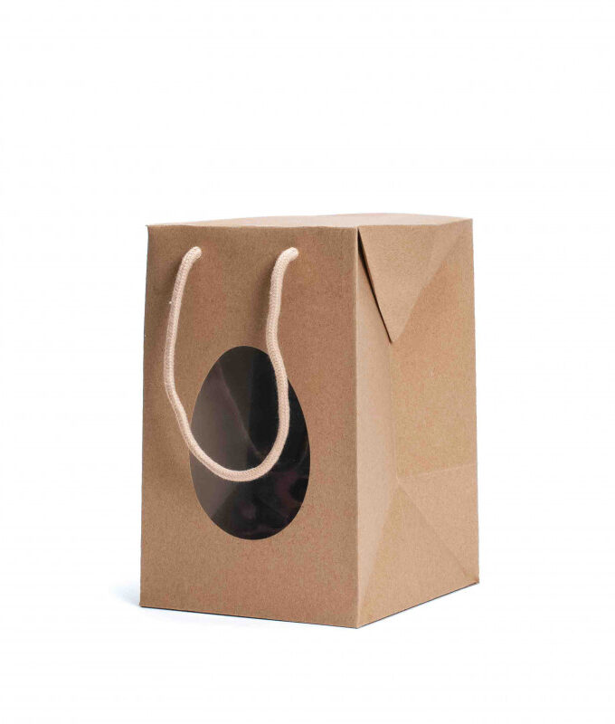 Scatole Bag Box avana con finestra a Uovo