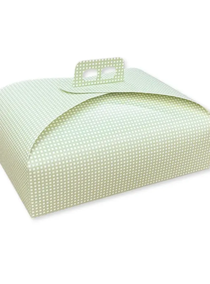 Scatola porta Colomba quadretti verdi