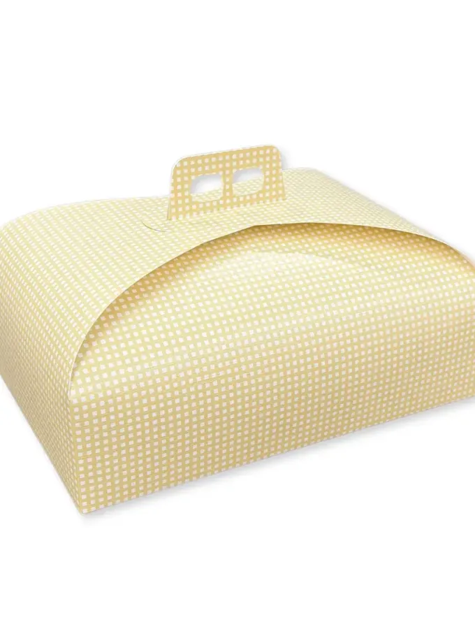 Scatola porta Colomba quadretti gialli