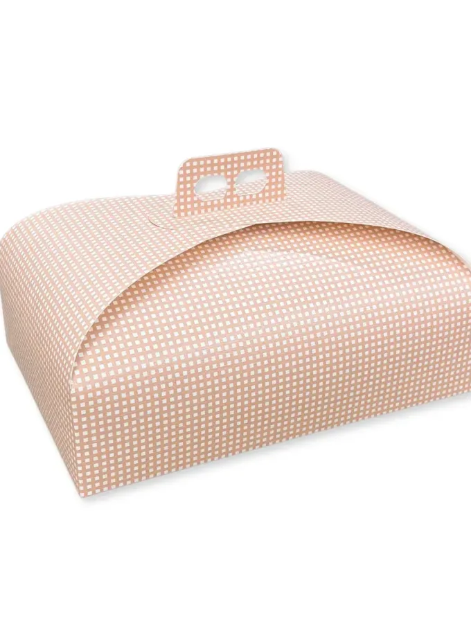 Scatola porta Colomba quadretti pesca