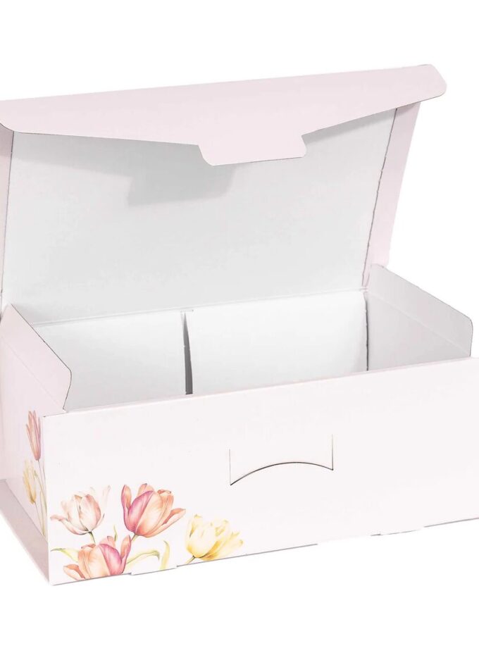 Scatola regalo in cartone senza manici Tulips