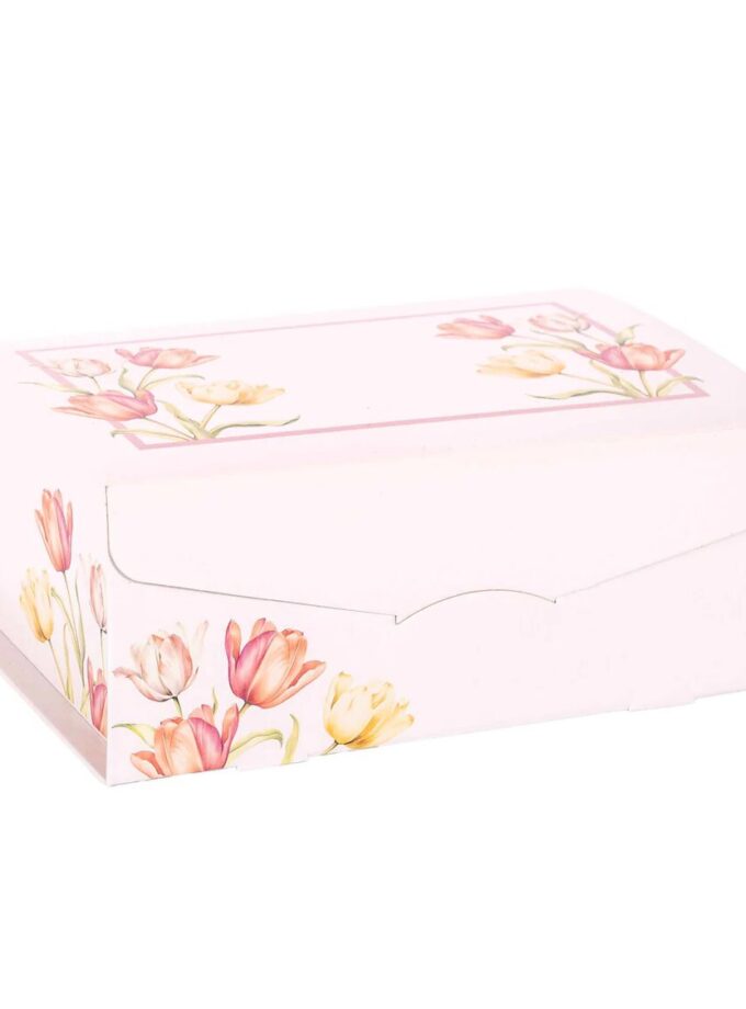 Scatola regalo in cartone senza manici Tulips