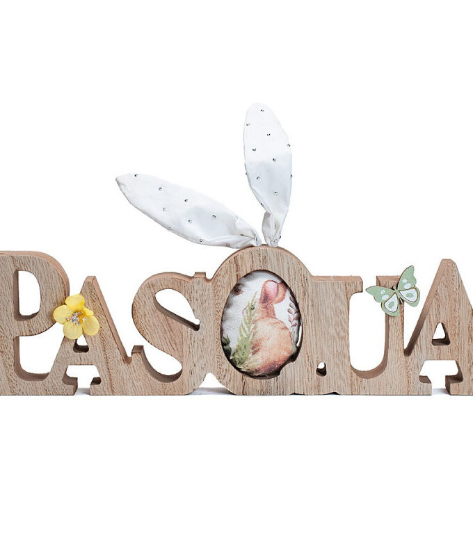 Scritta decorativa in legno Buona Pasqua