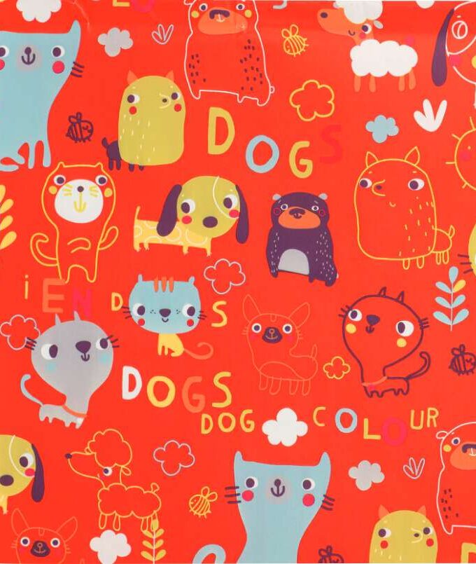 Carta regalo in rotolo fantasia Red Friends