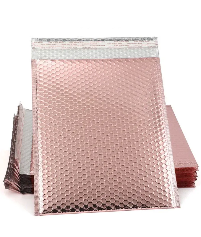 Buste in pluriball metallizzate ecologiche Oro Rosa