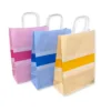 Shopper carta colorate fantasia Line maniglia ritorta