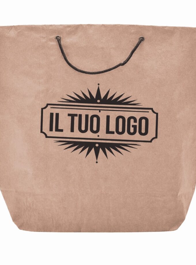 Shopper in carta cemento avana PERSONALIZZATE