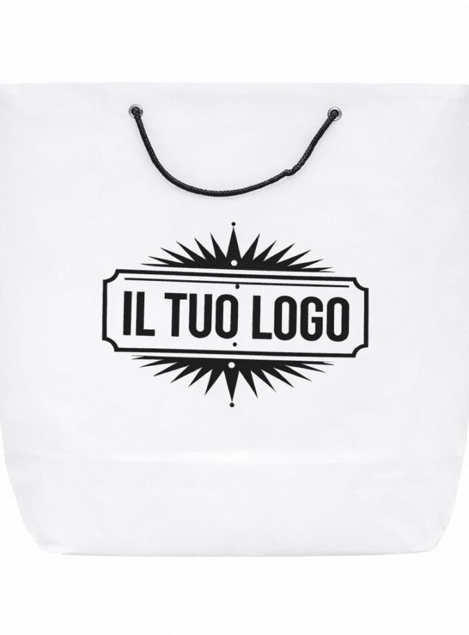 Shopper in carta cemento bianche PERSONALIZZATE