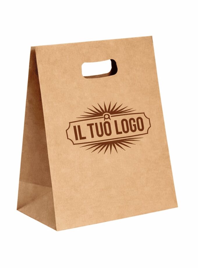 Shopper carta Easy avana PERSONALIZZATE con stampa 1 colore