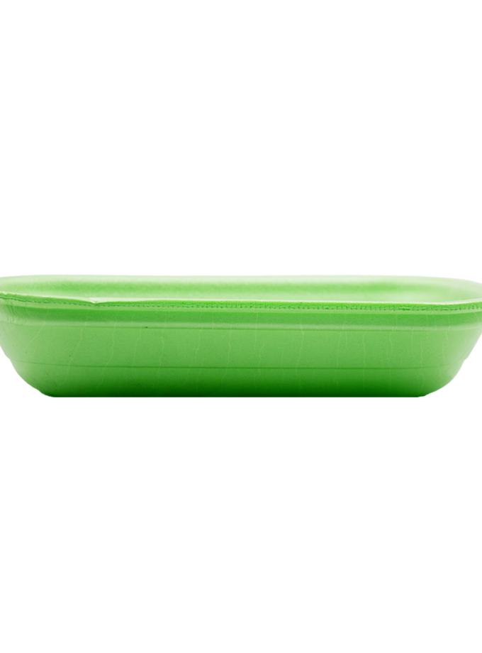 Vaschette in polistirolo verde per alimenti