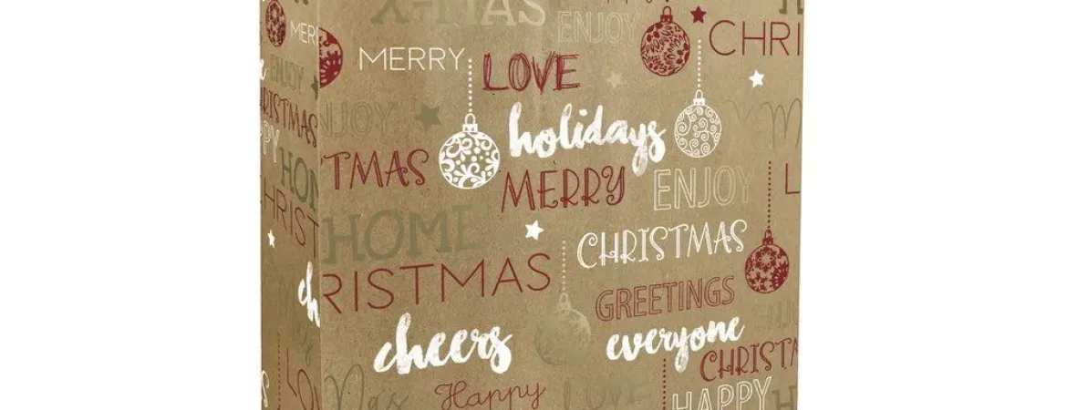 Shopper carta kraft avana Christmas Message